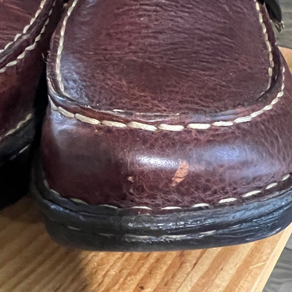 Børn Brown Leather Slide Clogs Size 8 - Picture 6 of 15